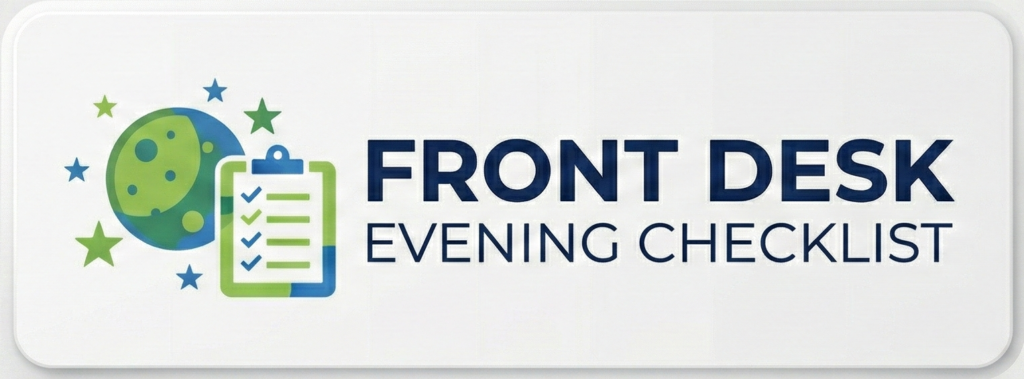 Front Desk Evening Checklist